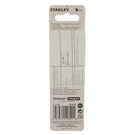 Lames de cutter STANLEY® 9 mm x10