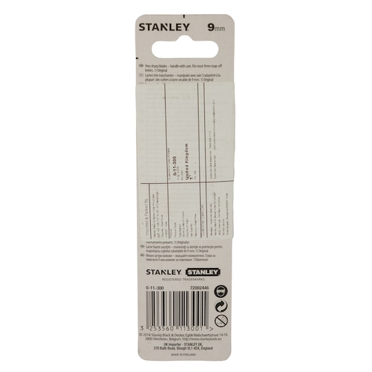 Lames de cutter STANLEY® 9 mm x 10