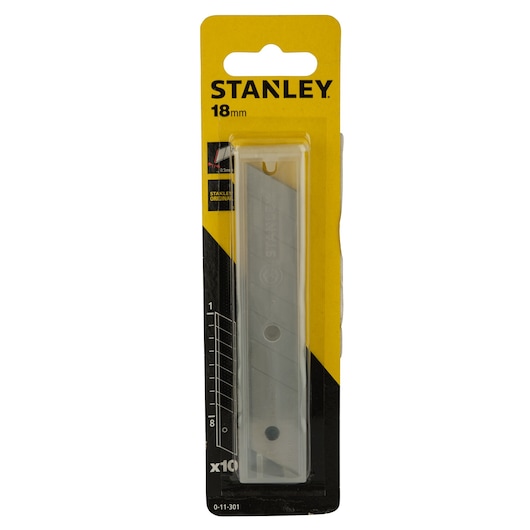 Stanley 0-11-325 Lame De Cutter 25 Mm Distributeur 10 Lames - Lame En Acier  - Épaisseur Renforcée 1Mm - Distributeur Avec Capuchon Intégré Pour Casser  Les Segments - Sécable En 7 Segments : : Bricolage