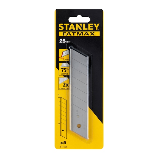 STANLEY® FATMAX® 25 mm Snap-off knife blade x5
