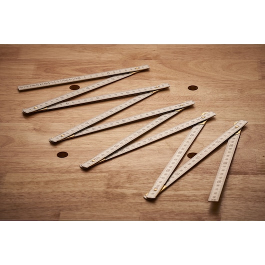 STANLEY Gravemat Brass Folding Rule 2m