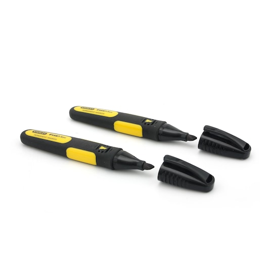 MARQUEUR NOIR POINTE LARGE BISEAUTEE - CARTE 2 PCS - FATMAX