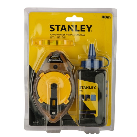 Stanley 0-47-488 Set Cordeau Traceur Gamme FatMax Xl À 30M + Craie Noir -  Stockage Du Crochet Intégré - Ligne De Craie Professionnelle Avec Embrayage  - Boitier Abs : : Bricolage