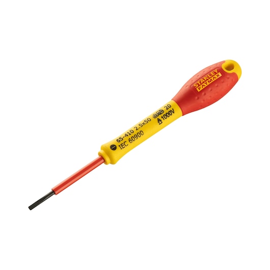 STANLEY FATMAX Insulated Slotted 2.5mm x 50mm Screwdriver 0-65-410