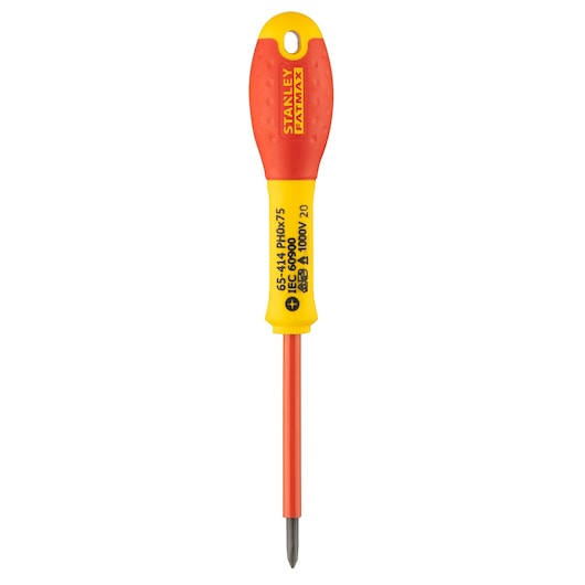STANLEY FATMAX Insulated Phillips PH0 x 75mm Screwdriver 0-65-414