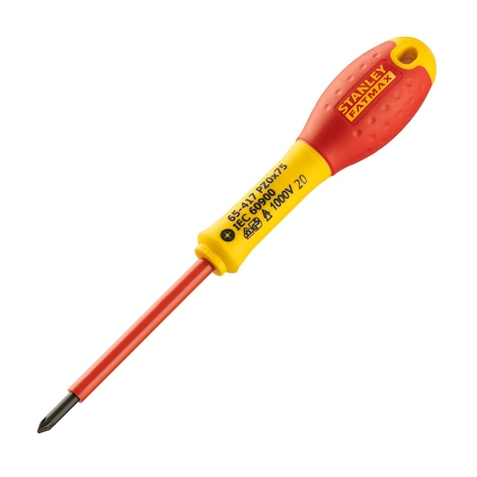 STANLEY FATMAX Insulated Pozidriv PZ0 x 75mm Screwdriver 0-65-417