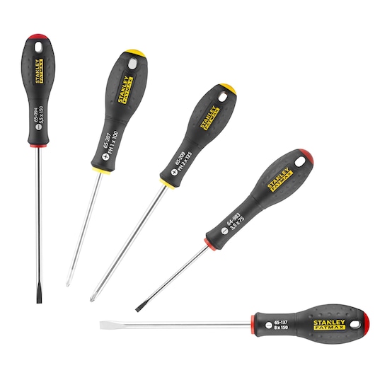 TOURNEVIS ELECTRICIEN + MECANICIEN + PHILLIPS - JEU DE 5PCS FATMAX