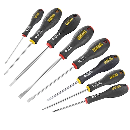 TOURNEVIS ELECTRICIEN + MECANICIEN + PHILLIPS - JEU DE 8PCS FATMAX