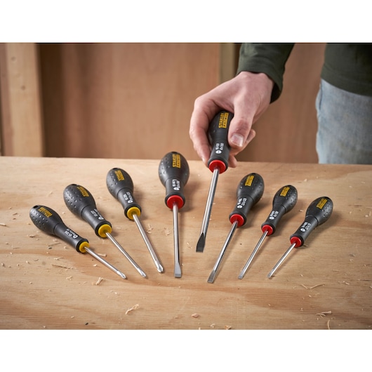 STANLEY FATMAX 8 piece Parallel Flared Phillips Screwdriver Set