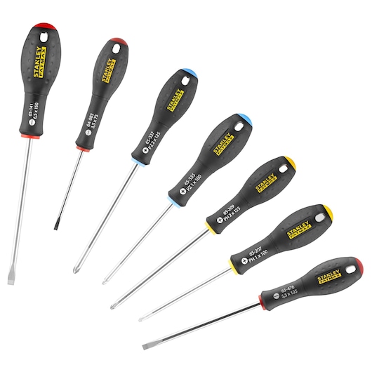 TOURNEVIS ELEC + MECA + PH + POZI - JEU DE 7PCS FATMAX