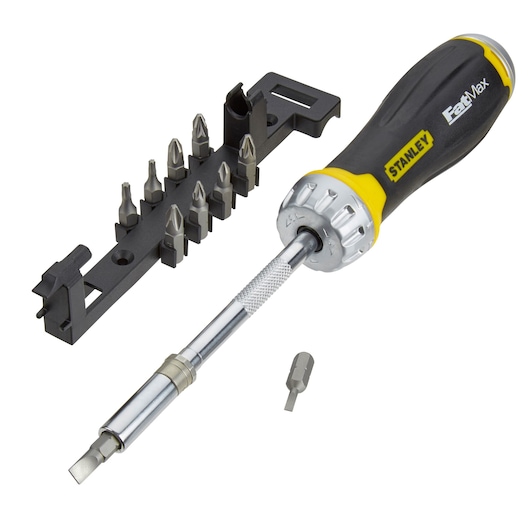 TOURNEVIS PORTE-EMBOUTS A CLIQUET + 10 EMBOUTS - FATMAX PRO