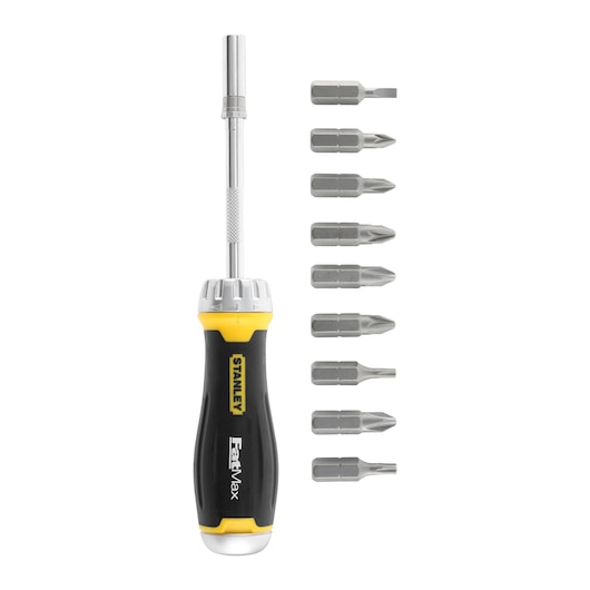 TOURNEVIS PORTE-EMBOUTS A CLIQUET + 10 EMBOUTS - FATMAX PRO