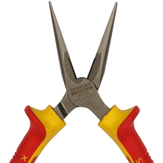 Pince à becs 1/2 ronds longs, isolée 1000V, 160 mm