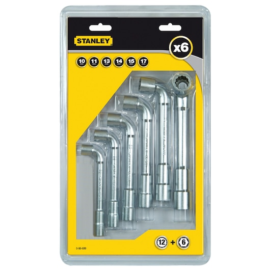 CLE A PIPE DEBOUCHEE 6X12PANS - JEU DE 6PCS