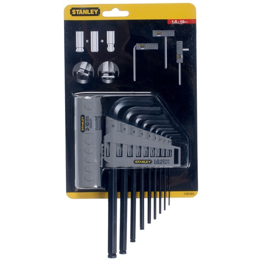 CLE MALE HEX GRIP - ETUI DE 9 PCS
