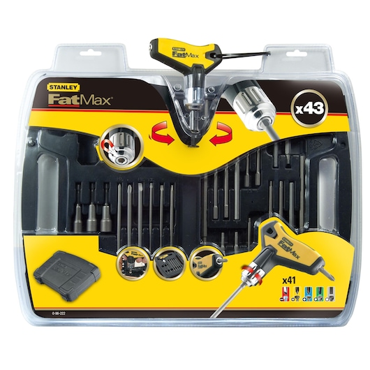 JEU DE CLES MANCHE "T" A CLIQUET - JEU DE 43PCS FATMAX