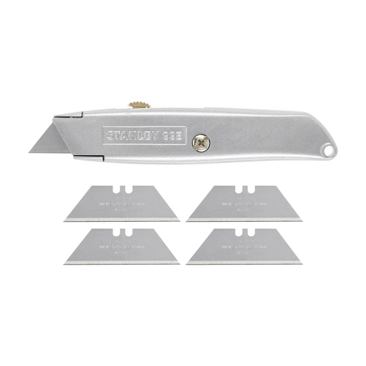 STANLEY® 155mm 99E Retractable Blade Utility Knife with 5 replacement blades