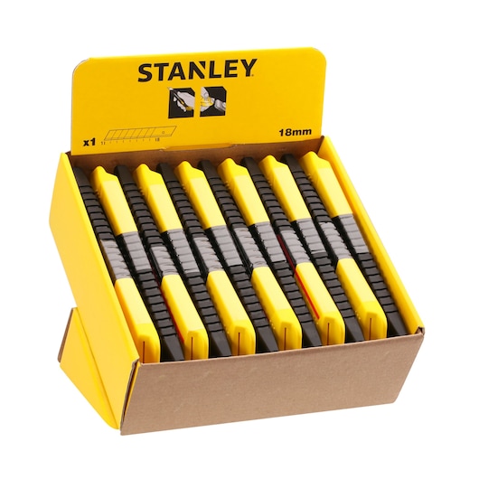 Cutter 18 mm Quick Snap STANLEY® – bouton poussoir