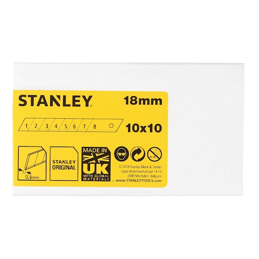 Lames de cutter STANLEY® 18 mm x 100