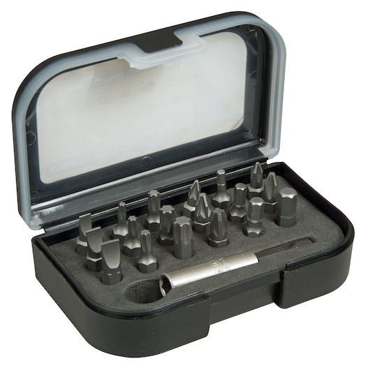 COFFRET D'EMBOUTS DE VISSAGE 1/4" 25MM - JEU DE 19PCS - GAMME PRO