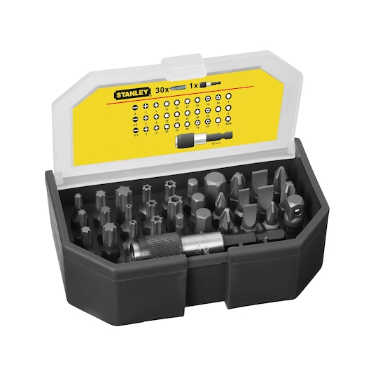 COFFRET D'EMBOUTS DE VISSAGE 1/4" 25MM - JEU DE 31PCS - GAMME PRO