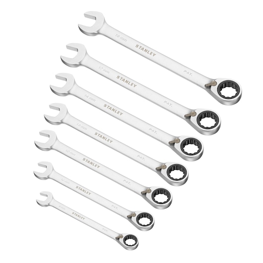 CLE MIXTE A CLIQUET  - JEU DE 7PCS