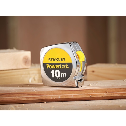 Mètre Ruban de Mesure STANLEY POWERLOCK 10mx25mm👷‍♂️