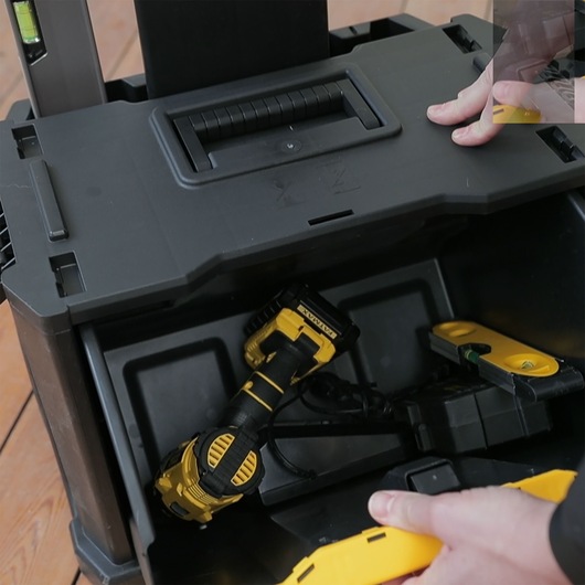 SERVANTE MODULO 3 EN 1 AVEC BOITE TOUCHLATCH A TIROIR