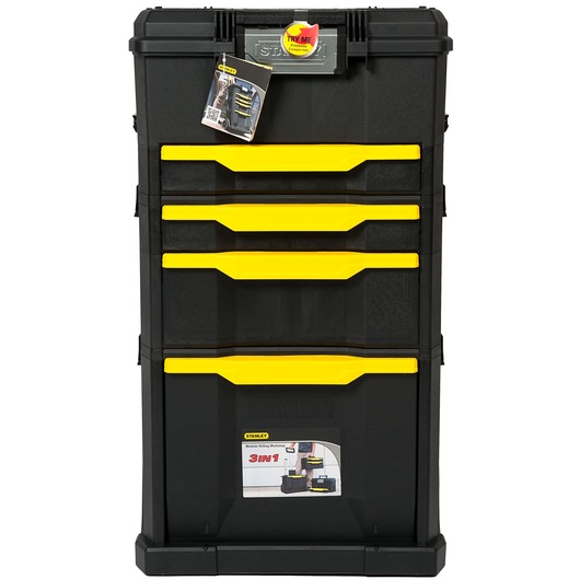 SERVANTE MODULO 3 EN 1 AVEC BOITE TOUCHLATCH A TIROIR