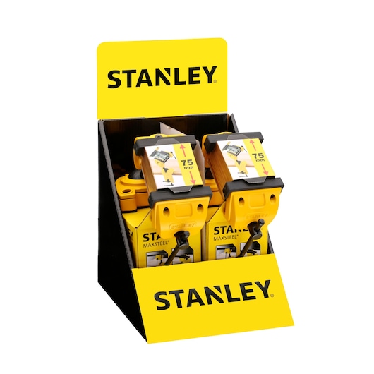 Stanley 183067 MaxSteel Étau 125 Mm Construction Durable En Fonte - Vis  Roulée - Base À Fixer Sur L'Établi, Pivotante Et Polyvalente - Finition  Chrome