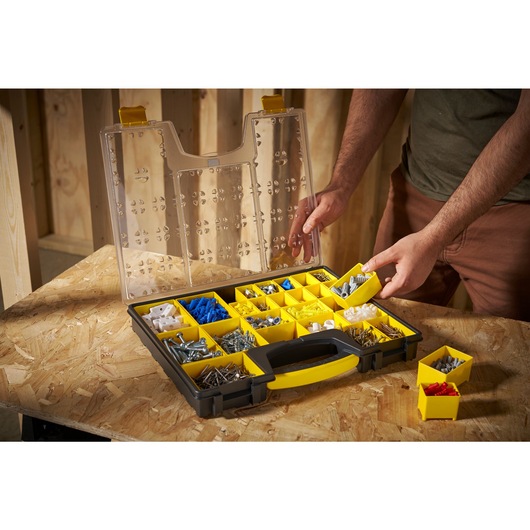 STANLEY® 25 Compartment Shallow Organiser Application Shot