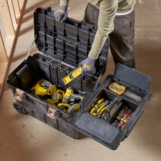 STANLEY® 107 Litre Mobile Job Chest with Metal Latches