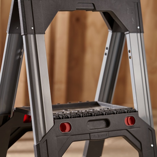 1-92-980 STANLEY® FATMAX® Folding Adjustable Height Metal Sawhorse (Pair), 1,135kg Max. Capacity, application image