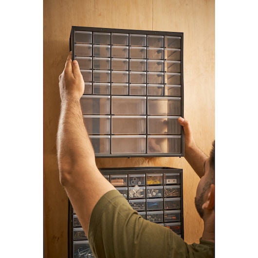 STANLEY® 39-Drawers Multi-Use Storage Bin Application Shot