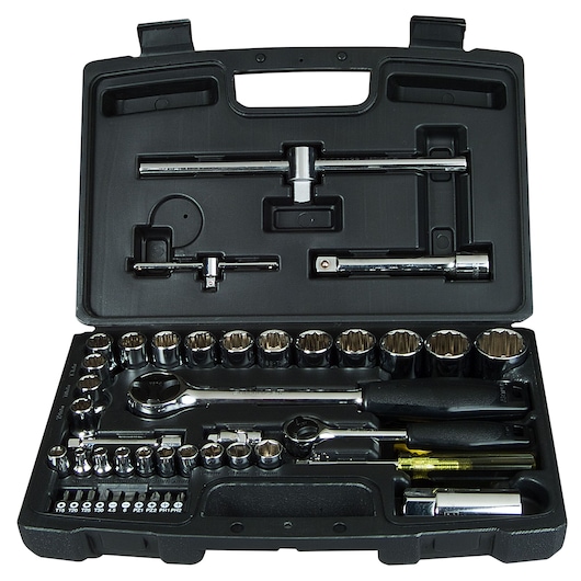 COFFRET A DOUILLES 1/4" ET 1/2"- JEU DE 50PCS