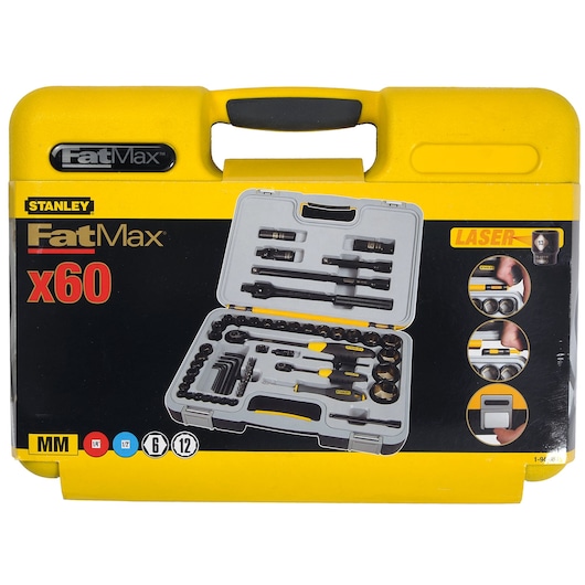 Coffret d'outils 1/4 + 1/2 Fatmax - 81 pcs - STANLEY 