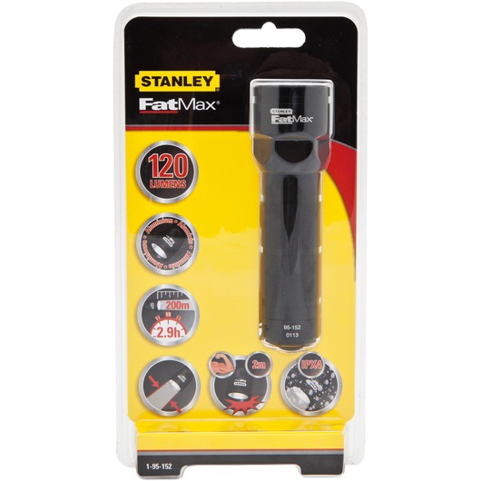 Fatmax performance aluminium torch 3 A A in packaging.
