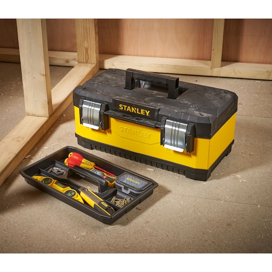 STANLEY 20 in. Metal Plastic Tool Box