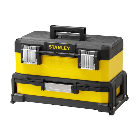 STANLEY 20 in. Metal Plastic Tool Box with Drawer