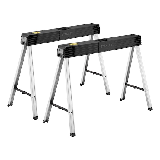 1-97-475 STANLEY® Folding Metal Sawhorse (Pair), 340kg Max. Capacity, main image