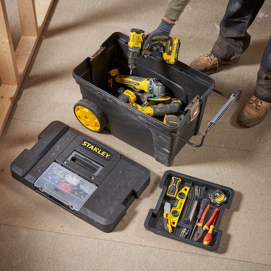 STANLEY® 53 Litre Pro Mobile Job Chest with Removable Organiser