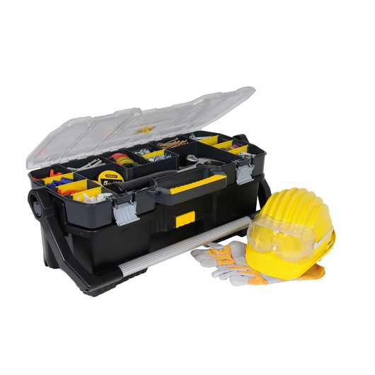 BOITE A OUTILS 60CM AVEC ORGANISEUR TRANSPARENT
