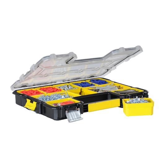 ORGANISEUR ETANCHE PROFONDEUR 64MM - 10 COMPARTIMENTS AMOVIBLES - FATMAX