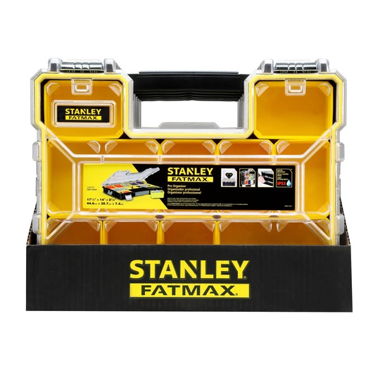 ORGANISEUR ETANCHE PROFONDEUR 64MM - 10 COMPARTIMENTS AMOVIBLES - FATMAX