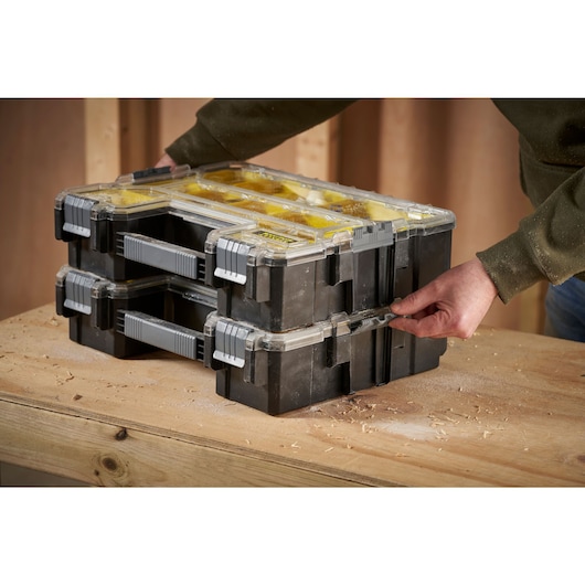 STANLEY® FATMAX® 10 Cup Deep Professional Organiser with Plastic Latches