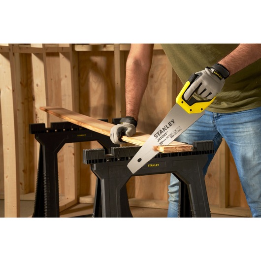 Scie égoïne JETCUT™ STANLEY® 380 mm, coupe fine, 11 dents/pouce