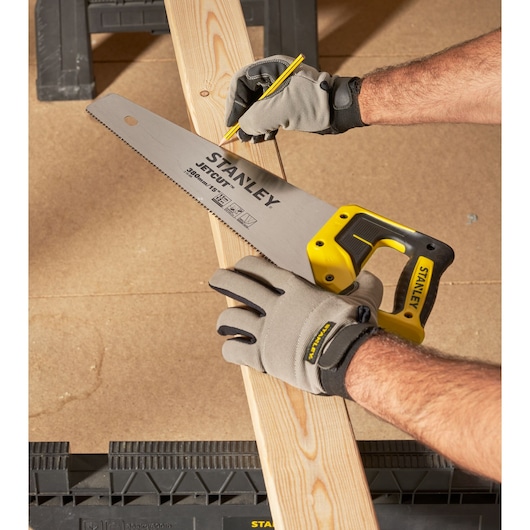 Scie égoïne JETCUT™ STANLEY® 380 mm, coupe fine, 11 dents/pouce