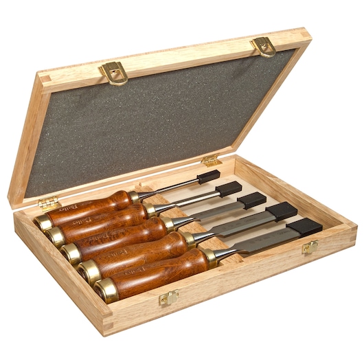 CISEAU A BOIS MANCHE BOIS  - COFFRET DE 5PCS