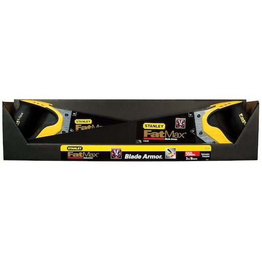 Scie égoïne BladeArmor® STANLEY® FATMAX® 550 mm, coupe de débit, 7 dents/pouce