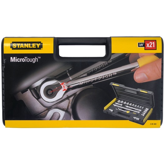 COFFRET A DOUILLES MICROTOUGH 12 PANS  3/8" - JEU DE 21PCS